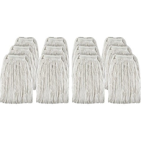 Genuine Joe Genuine Joe Mop Head Refill, f/Saddle/Jaw Type Handle, 16oz., NL, 12PK GJO48259CT